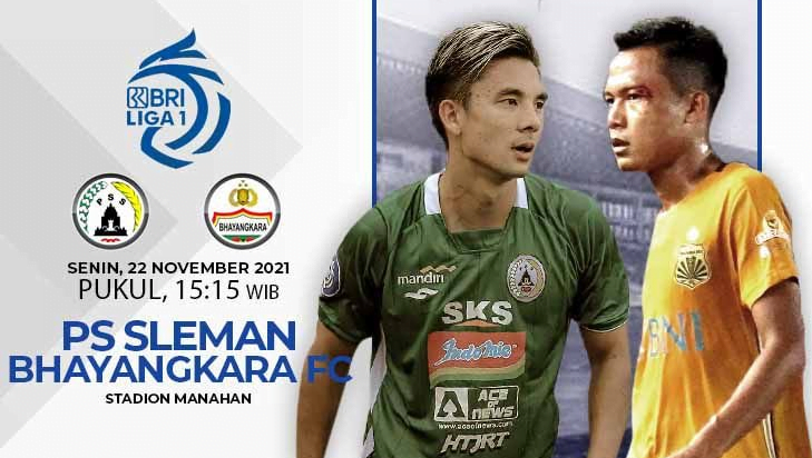 Link Live Streaming PSS Sleman vs Bhayangkara FC Malam Ini